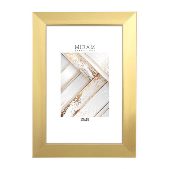 Рамка пластиковая 10*15 Miram 641811-4 золото