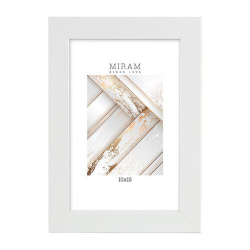 Рамка пластиковая 10*15 Miram 641861-4 белая