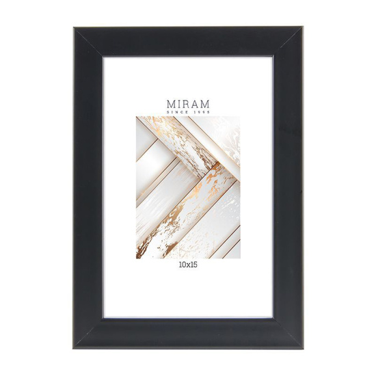 Рамка пластиковая 10*15 Miram 641877-4 черная