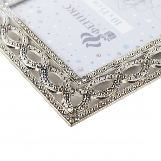 Рамка металл, формат фотографий 10*15 см, серебро Классика Феникс-Презент 83539