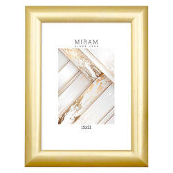 Рамка, пластик, 15*21 см, золото, Miram, 647211-6