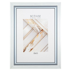 Рамка, пластик, 15*21 см, белый, Miram, 646261-6