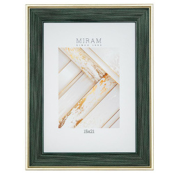 Рамка, пластик, 15*21 см, зеленый, Miram, 657198-6