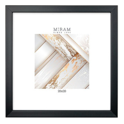 Рамка, пластик, 20*20 см, черный, Miram, 641877-22