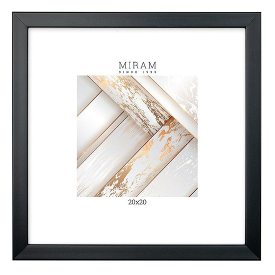 Рамка, пластик, 20*20 см, черный, Miram, 641877-22