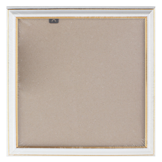 Рамка пластик, 20*20 см, универсальная, белый с золотом KLERK 231531-281