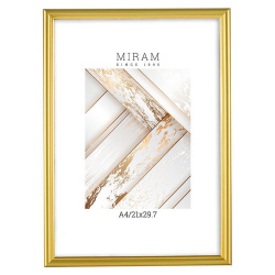 Рамка, пластик, 21*30 см, золото, Miram, 636411-A4