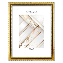 Рамка, пластик, 30*40 см, золото, Miram, 644813-15