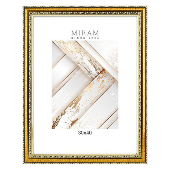 Рамка, пластик, 30*40 см, золото, Miram, 644813-15