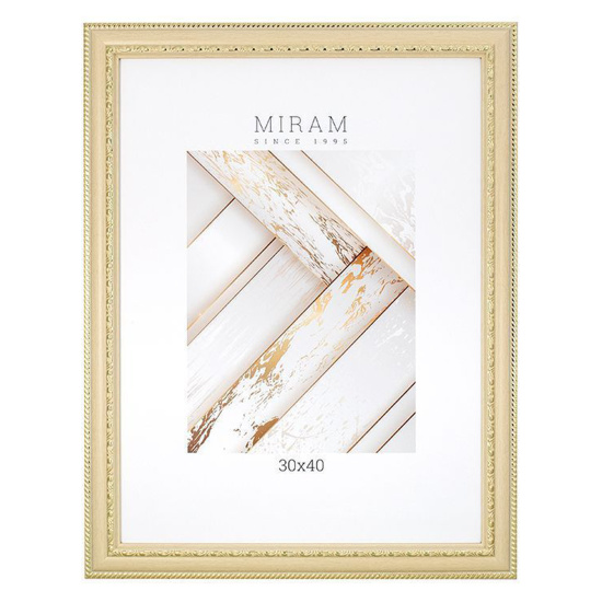 Рамка, пластик, 30*40 см, бежевый, Miram, 644844-15