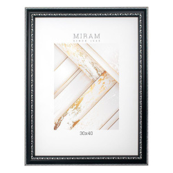 Рамка, пластик, 30*40 см, черный, Miram, 644877-15