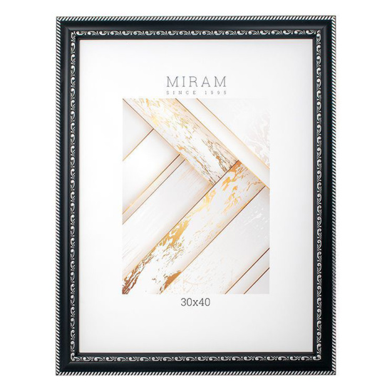 Рамка, пластик, 30*40 см, черный, Miram, 644877-15