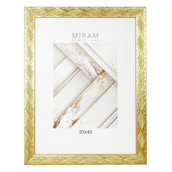 Рамка пластиковая 30*40 Miram 651611-15 золото
