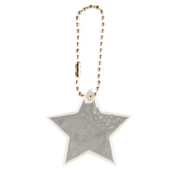 Брелок светоотражающий Звезда ПВХ, 5 см, цвет белый КОКОС 231437
