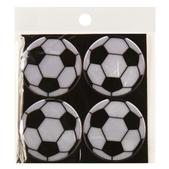 Наклейки светоотражающие Мяч набор 4 шт, ПВХ, 6,5 см КОКОС 207081