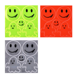 Наклейки световозвращ набор 5шт Smile 207089 КОКОС ассорти 3 вида
