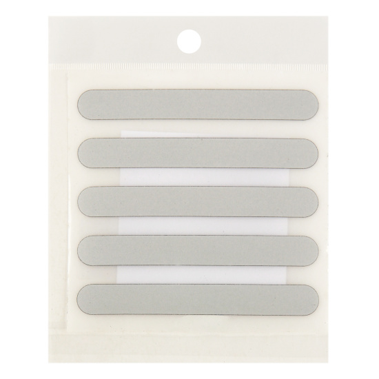 Наклейки термоклеевые светоотражающие Полосы набор 5 шт, ПВХ, 12*1,5 см, цвет белый КОКОС 231259