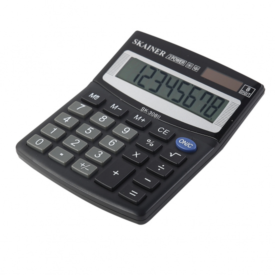 Калькулятор настольный, 124*100*32 мм, 8 разрядов SKAINER SK-308II