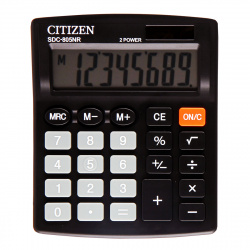 Калькулятор настольный, 8 разрядов, питание двойное, 131*102*18мм   Citizen SDC-805NR