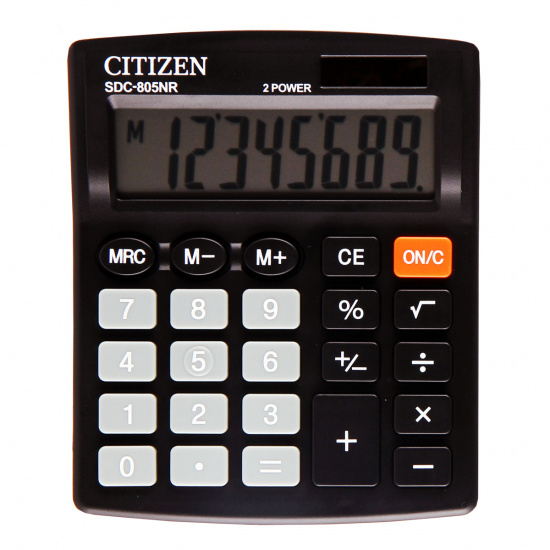 Калькулятор настольный, 131*102*18 мм, 8 разрядов Citizen SDC-805NR