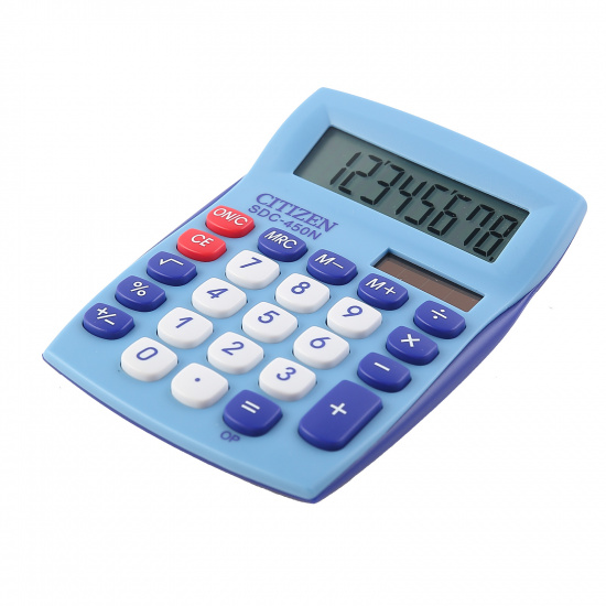 Калькулятор настольный, 87*120*22 мм, 8 разрядов Citizen SDC-450NBLCFS