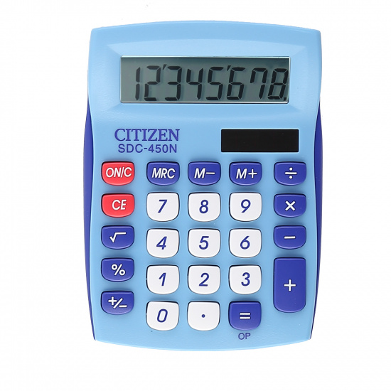 Калькулятор настольный, 8 разрядов, 87*120*22 мм Citizen SDC-450NBLCFS