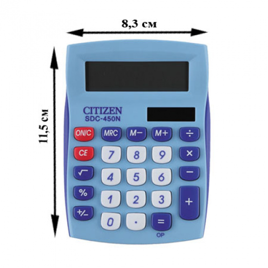 Калькулятор Citizen (8 разр) SDC450NBLCFS 120*87*22мм гол