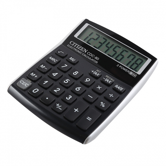 Калькулятор настольный, 135*109*25 мм, 8 разрядов Citizen CDC-80BKWB