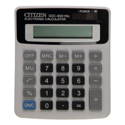 Калькулятор Citizen (8 разр) SDC8001NII 125*104*23мм бел