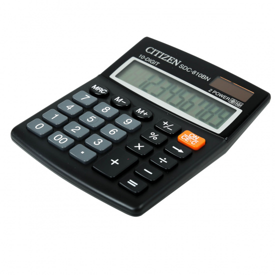 Калькулятор настольный 8 разрядов Casio MX-8B-BK-W-EC двойное питание 147*106*29 черный