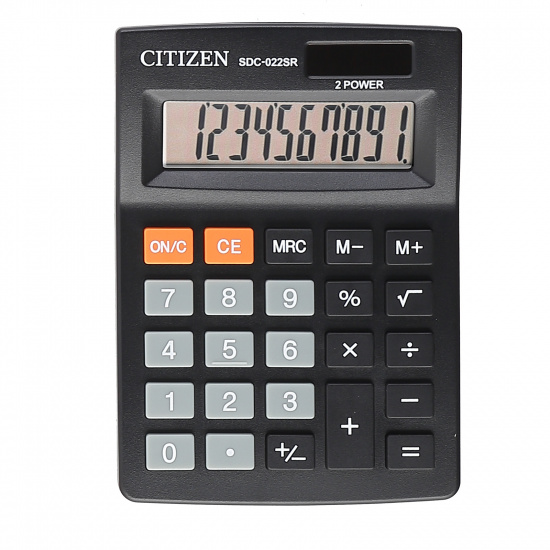 Калькулятор настольный, 88*127*23 мм, 10 разрядов Citizen SDC-022SR