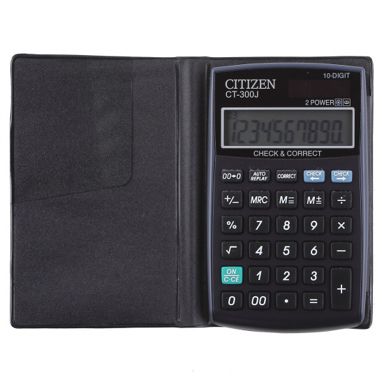 Калькулятор Citizen (10 разр) CT300J 120*72*9 черн