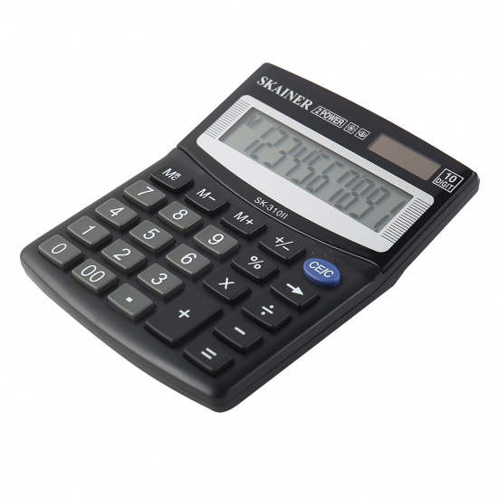 Калькулятор настольный, 125*100*25 мм, 10 разрядов SKAINER SK-310II