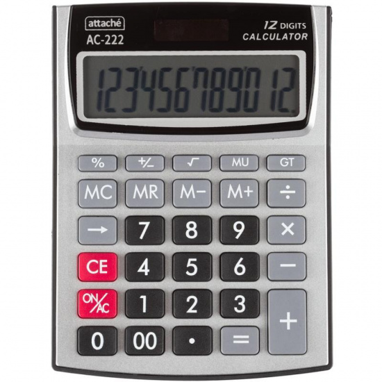 Калькулятор настольный, 144*107*30 мм, 12 разрядов Attache AC-222/1550714