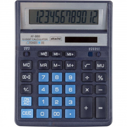 Калькулятор настольный, 12 разрядов, 204*158*32 мм Attache AF-888/1572673