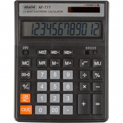 Калькулятор настольный, 200*155*32 мм, 12 разрядов Attache AF-777/1572675