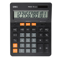 Калькулятор настольный, 12 разрядов, питание двойное, 205*155*35 мм Deli EM444
