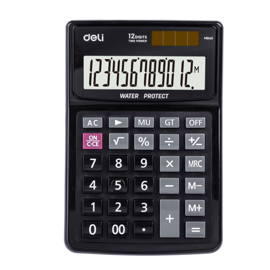 Калькулятор настольный, 155*120*42 мм, 12 разрядов Deli EM04031