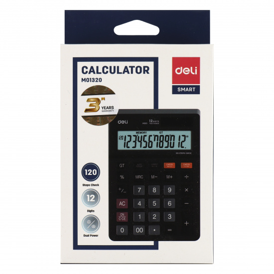 Калькулятор настольный, 149*104*26 мм, 12 разрядов Deli EM01320