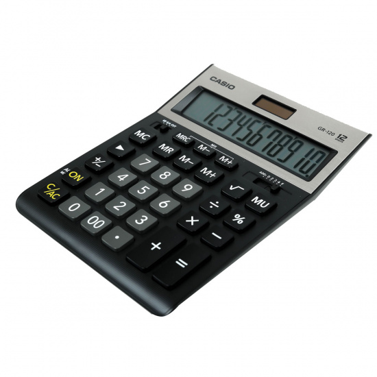 Калькулятор настольный, 12 разрядов, питание двойное, 210*155*30 мм Casio GR-120-W-EP