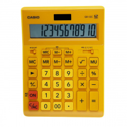 Калькулятор настольный 12 разрядов Casio GR-12C-RG-W-EP двойное питание 210*155*30мм оранжевый