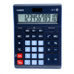 Калькулятор настольный, 12 разрядов, питание двойное, 209*155*35 мм Casio GR-12BU-W-EP