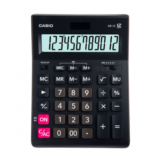 Калькулятор настольный, 12 разрядов, питание двойное, 209*155*35 мм Casio GR-12-W-EP