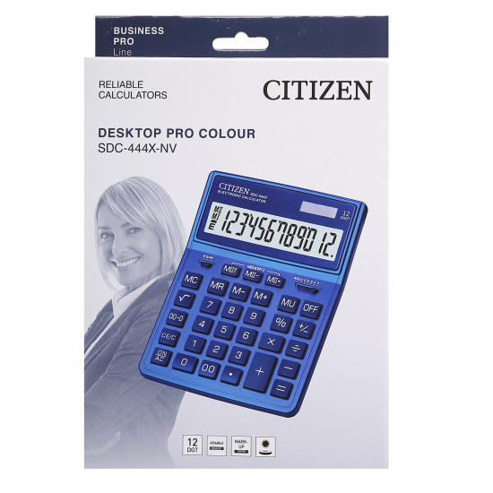 Калькулятор настольный, 12 разрядов, 204*155*33 мм Citizen SDC444XRNVE