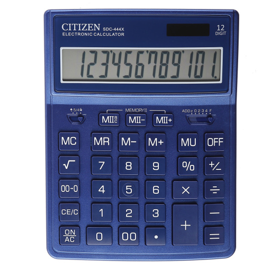 Калькулятор настольный, 12 разрядов, 204*155*33 мм Citizen SDC444XRNVE