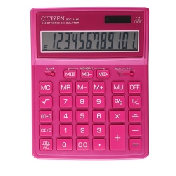 Калькулятор настольный, 12 разрядов, питание двойное, 204*155*33 мм Citizen SDC444XRPKE