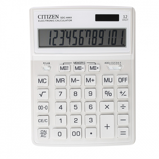 Калькулятор настольный, 12 разрядов, 204*155*33 мм Citizen SDC444XRWHE