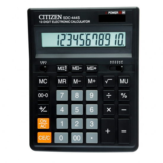 Калькулятор настольный, 199*153*30 мм, 12 разрядов Citizen SDC-444S