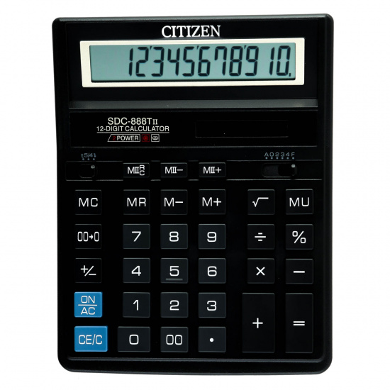 Калькулятор настольный, 12 разрядов, 204*158*31 мм Citizen SDC-888TII