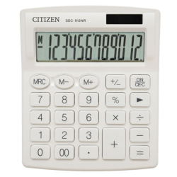 Калькулятор настольный, 12 разрядов, 125*105*20 мм Citizen SDC-812NR-WH